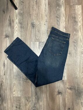 George Dark Blue Bootcut Jeans with Yellow Stitching